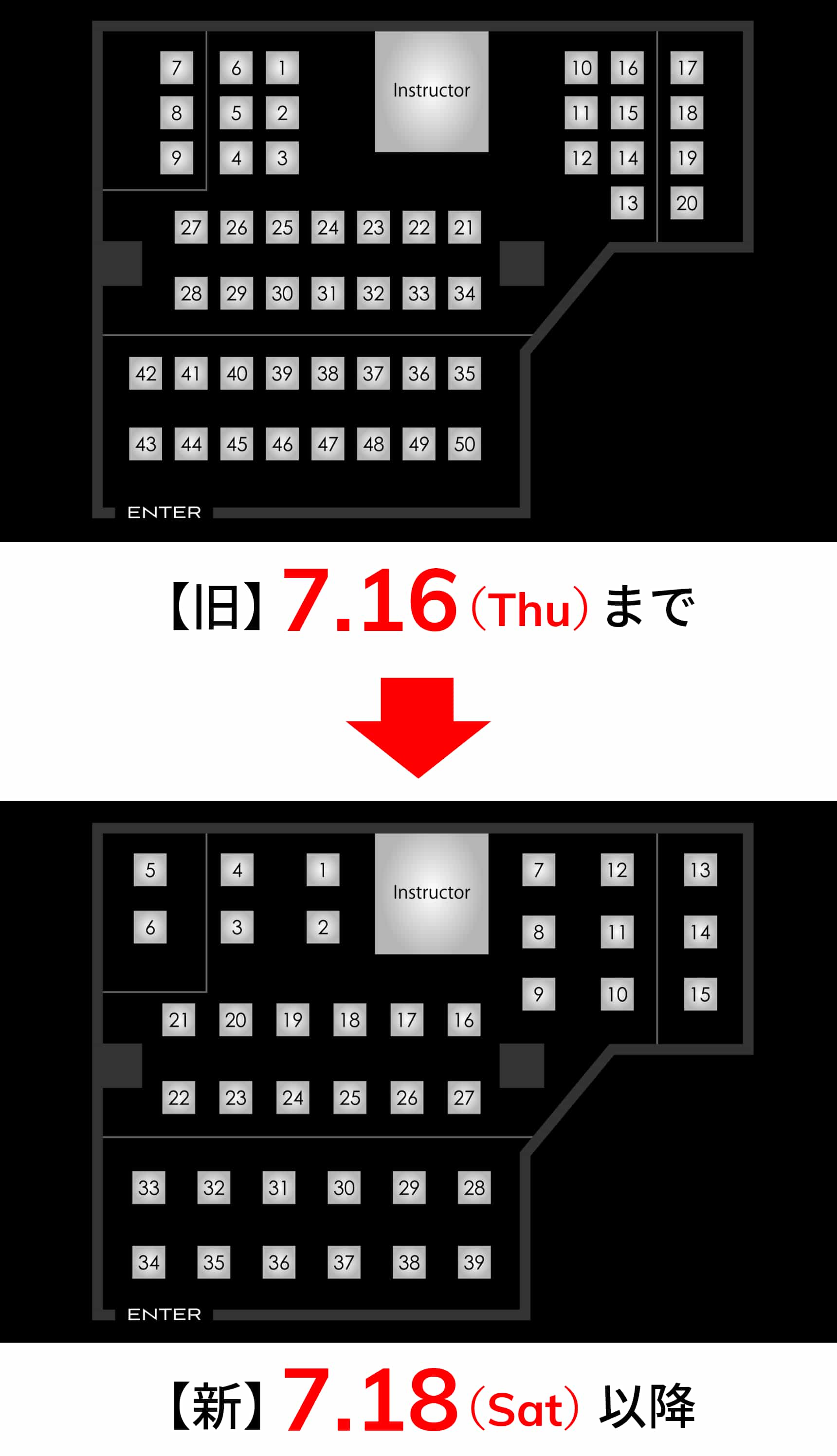 GTD(五反田)バイクレイアウト変更